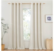 2 Zasłony Z Lnu 140x245cm. Półprzezroczyste Na Przelotkach