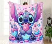 Nowy duży mięciutki koc bajkowy Stitch 130x150cm