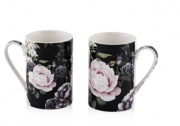 Home&You komplet eleganckich kubków Husoy 2 sztuki porcelana 320 ml Nowe