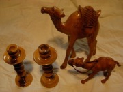 2 wielbłądy , 2 świeczniki kupione w Tunezji