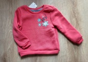 Bluza dla dziewczynki Pepco rozmiar 80 różowa kwiatki
