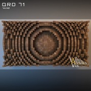 Dyfuzor akustyczny QRD 71 | 140x74x14cm | Dąb
