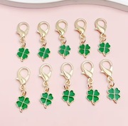 Brelok Szczęśliwa Czterolistna Koniczynka | Złoto Zieleń | Luck | Szczęście