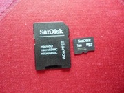 Karta pamięci SD microsd SanDisk 1GB + adapter SanDisk