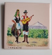 Ręcznie malowany kafelek z Teneryfy – ceramika hiszpańska 