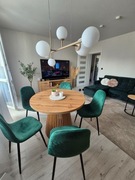 Krzesła tapicerowane butelkowa zieleń 6szt