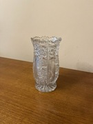 Piękny zdobiony wazon kryształowy PRL