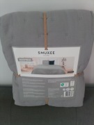 Narzuta w kolorze szarym Smukee 220/200 kapa na łóżko 