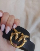 Pasek Pinko Czarny Skórzany długość 110cm