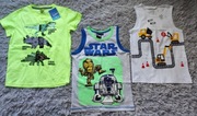 Bluzka t-shirt koszulka 3 wzory do wyboru r. 122 H&M Star Wars dinozaury