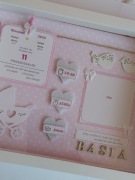 Ramka metryczka urodzenia dla dziewczynki 3D