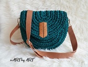 Torebka szydełkowa jodełka/ listonoszka