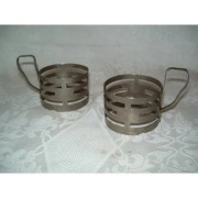 UCHWYT DO SZKLANKI - STAL NIERDZEWNA - z PRL-u