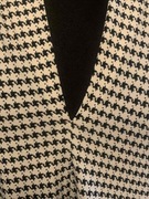 H&M bluzka tunika top oversize kratka pepitka duża bufki krótki rękaw