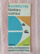 Stara Mapa Słupsk Gdańsk PRL 1978 Województwo Słupskie Gdańskie PPWK 