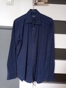 Koszula Lambert – głęboki granatowy mikrowzór – 37/176-182 