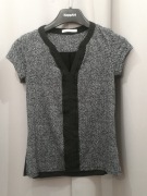 szaro-czarna bluzka camaieu S/M