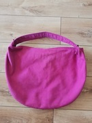Torebka zamszowa, przepiękny kolor fuksji