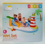 NOWY dmuchany plac zabaw BASEN + zjeżdżalnia latarnia statek INTEX 