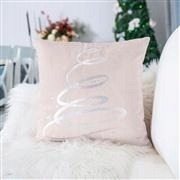 Poszewka Metaliczna Choinka 40x40 cm VELVET