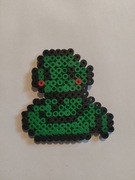 wąż wężyk zielony z koralików do prasowania