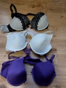 Biustonosze push-up zapinane z przodu 80-85B