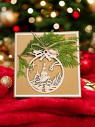 Kartka świąteczna z  bombką