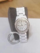 Zegarek Tchibo z lunetą biały