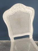 2 KRZESŁA z Mahoniu i Rattanu SHABBY VINTAGE – bia