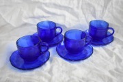 Filiżanki Arcoroc France cobalt blue