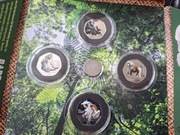 Gibraltar zestaw 4x 50 pence 2019 małpy naczelne MAŁPA