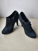 Botki na koturnie i obcasie z eko zamszu Graceland rozmiar 37-38