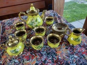 Pozłacany serwis herbaciano-kawowy