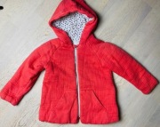 Kurtka przejściowa z kapturem Zara Baby Girl czerwona 3-4 lata 104 cm 