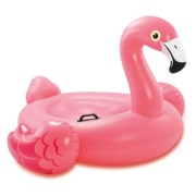 Flaming duży materac dmuchany różowy na plaze