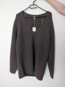 Arket 100% wool rib-knit sweater / premium sweter z naturalnej wełny