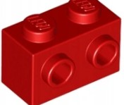 LEGO BRICK 1X2 W. 2 KNOBS RED 6019155/11211