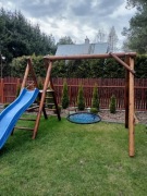 Huśtawka ogrodowa na 1 stanowisko + zjeżdżalnia