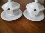 Rosenthal Biala Maria 2 pojemniki konfitury,miod,,chrzan,cwikla itp..