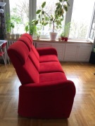 Sofa wypoczynek Home Cinema komfortowa 3w1, czerwo
