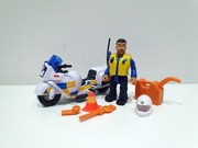 Simba Strażak Sam Motor Policyjny z Figurką Malcolma straż policja