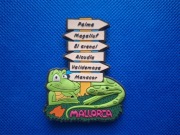 Magnes na lodówkę Majorka Mallorca drogowskaz jaszczurki