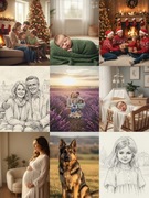 Wirtualna sesja fotograficzna zdjęcie zdjęcia prezent świąteczny 