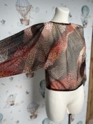 Prześwitująca bluzka damska elegancka nietoperz r. uni narzutka