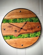 Zegar Ścienny 62 cm Dąb i Chrobotek