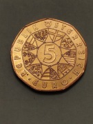 Moneta kolekcj. Austria 5 euro 2012r. Mistrzostwa Świata Schladming 2013r.