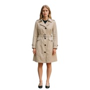 Beżowy płaszcz Concept K 40 L trencz klasyczny jesienny casualowy