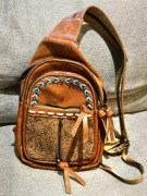 Plecak torebka boho imitacja skóry piekne ręcznie wykonana nerka vintage