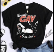 Koszulka T-shirt Sounds GAY I'm in! LGBT lesbians lesbijki rozm. M