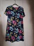 ŚLICZNA SUKIENKA W KWIATY NA WIOSNE/LATO ROZMIAR 42 Jak nowa